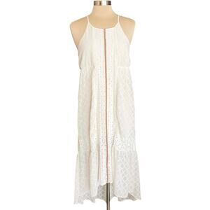 Jolt White Eyelet Lace Midi Dress